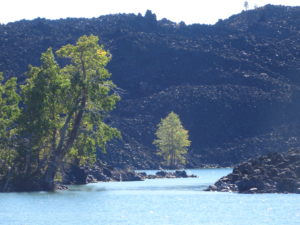 Butte Lake with the lava flow behind it