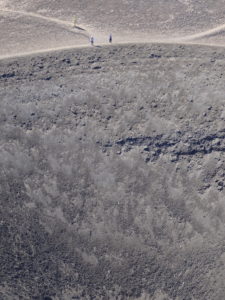 The crater inside the cinder cone